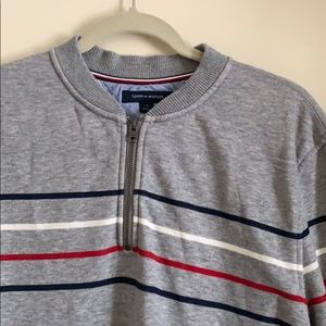 Retro Tommy Hilfiger Striped Quarter-Zip Fleece